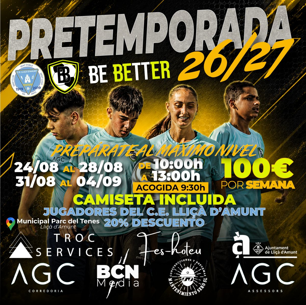 Cartel de la Pretemporada Be Better 26/27